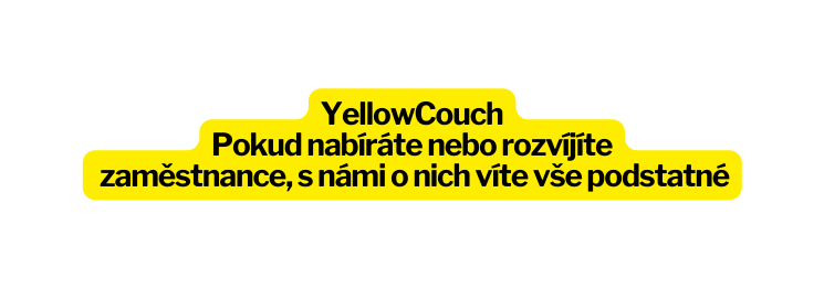 YellowCouch Pokud nabíráte nebo rozvíjíte zaměstnance s námi o nich víte vše podstatné